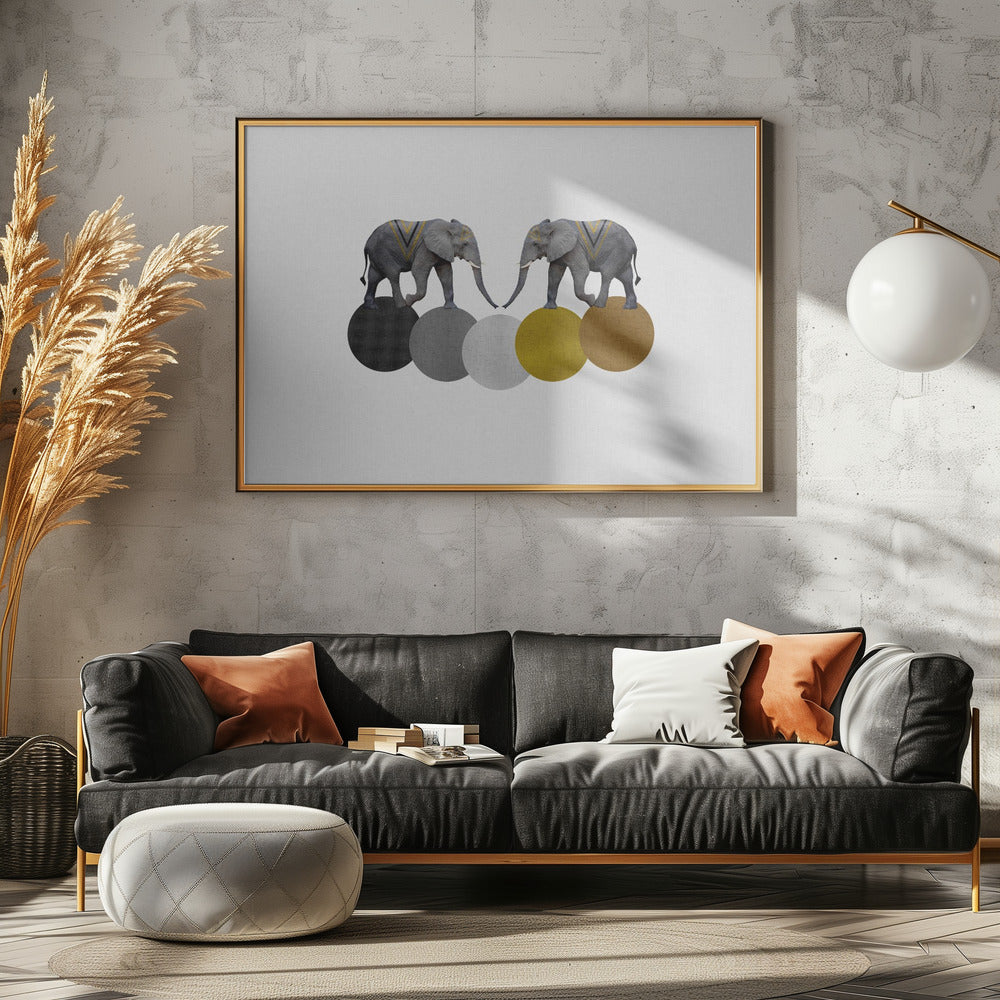 Tribal Elephants | Canvas