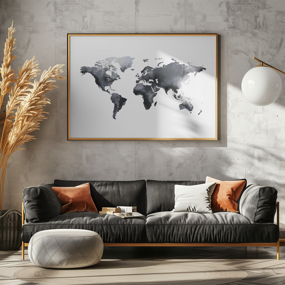 Dromerige wereldkaart | Canvas