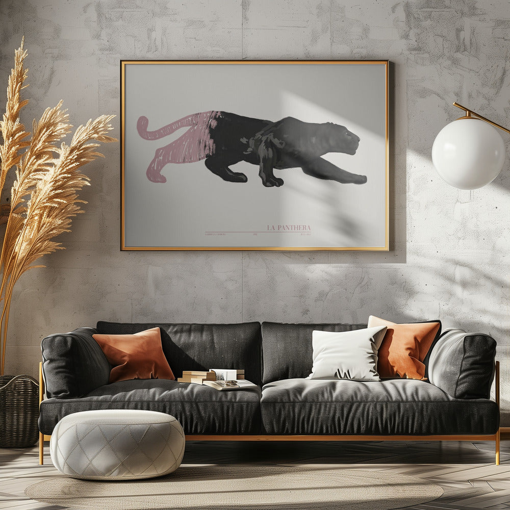 La Panthera (roze) | Canvas