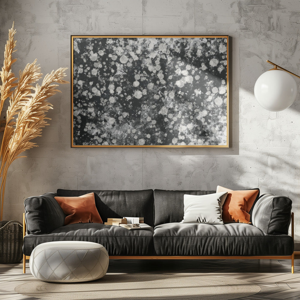Dynamische zwart-witte mystieke stippen | Canvas