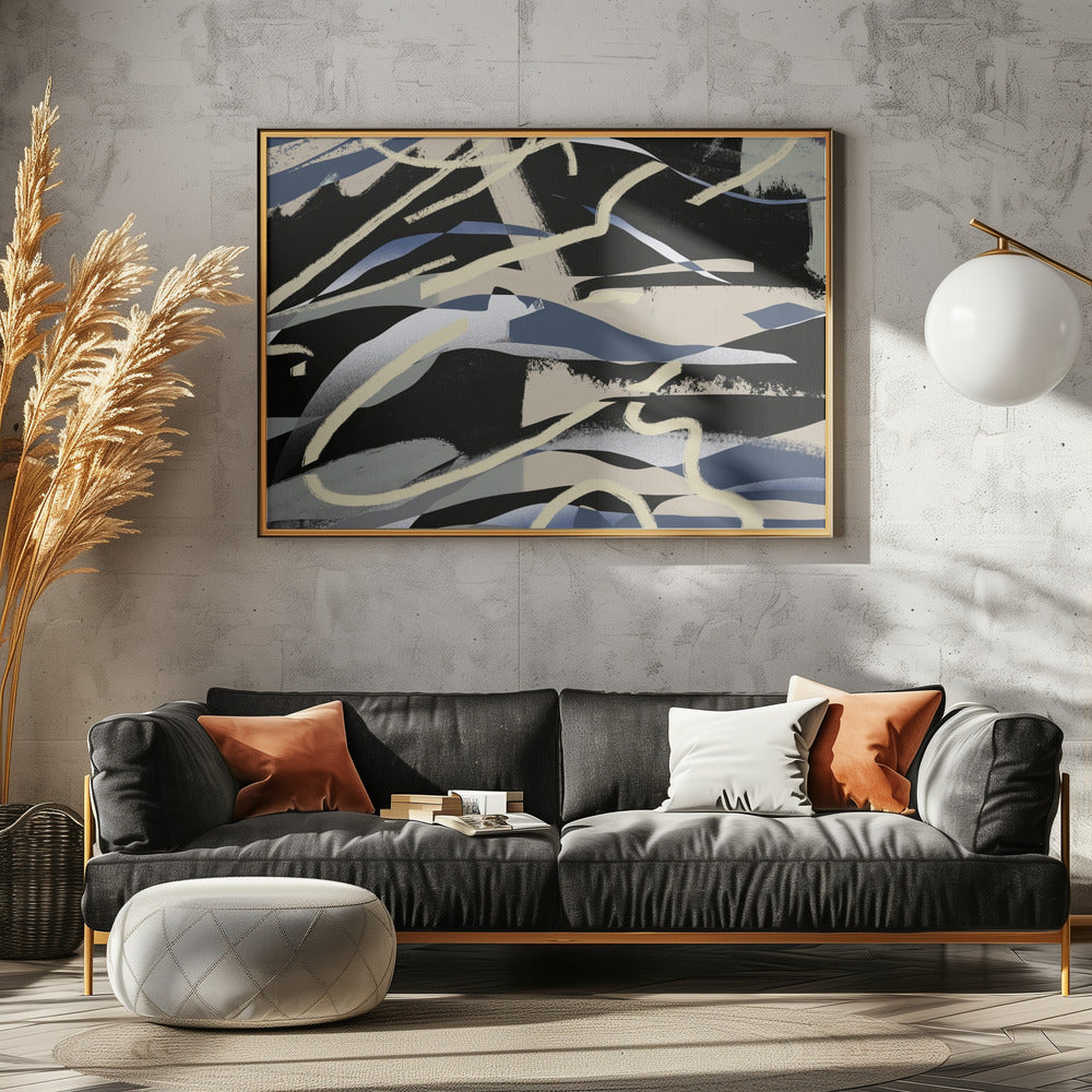 Abstracte bergketen | Poster