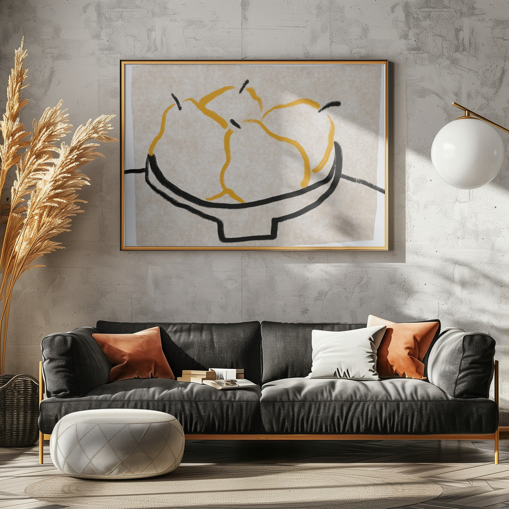 Lijnkunst peer | Poster