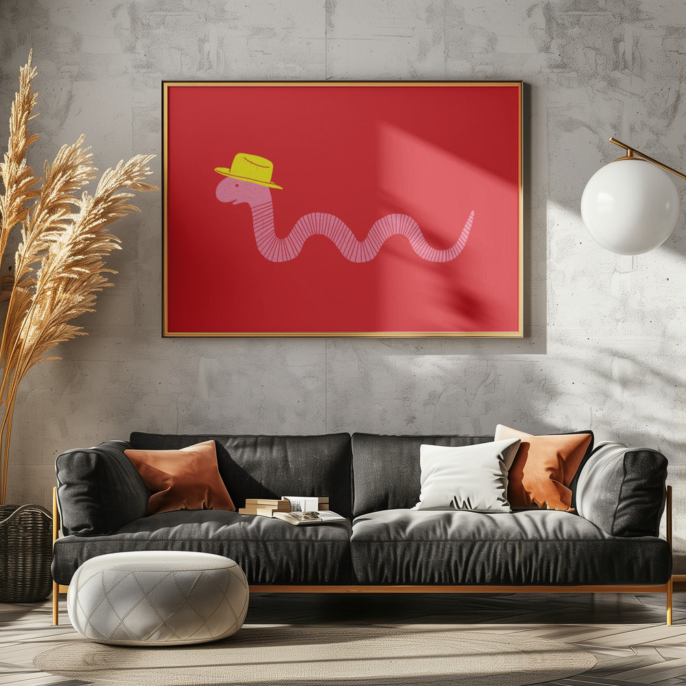 Wiggly Western Worm | Canvas
