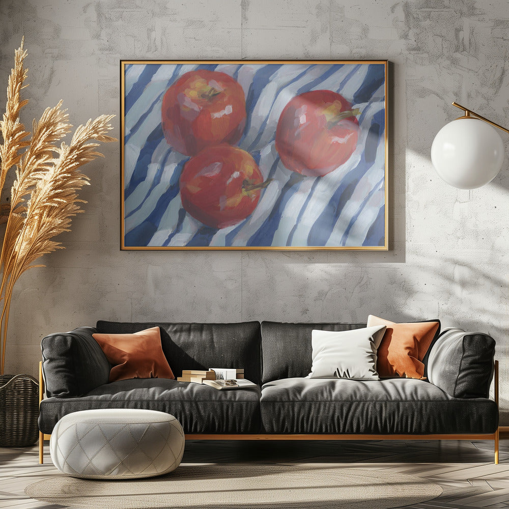 Drie rode appels | Canvas