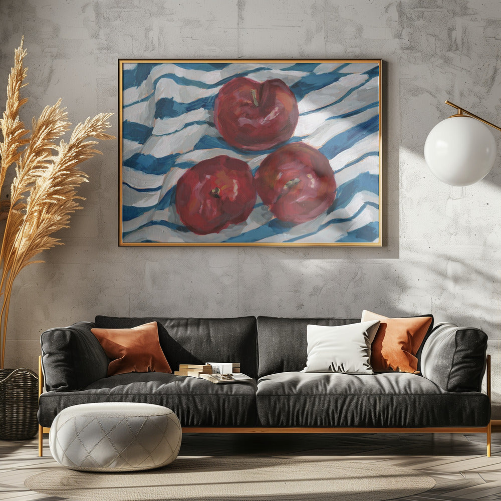 Drie pruimen | Canvas