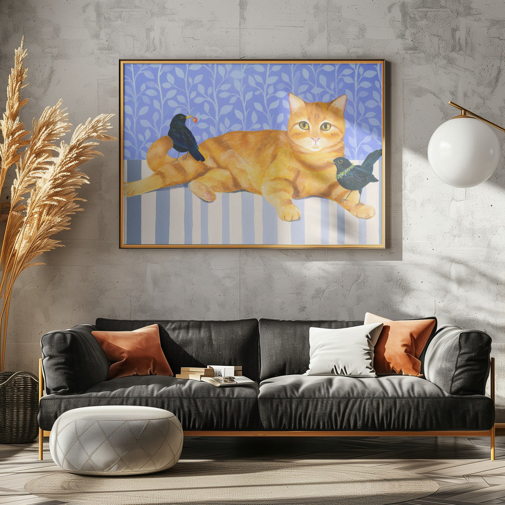 Relaxed Orange Tabby Cat | Canvas