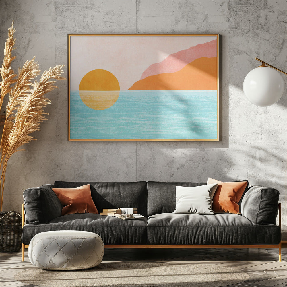 Zonsondergang op het eiland | Canvas
