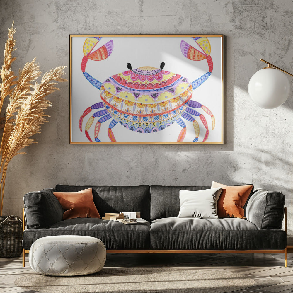 Kleurrijke krabbendans | Canvas