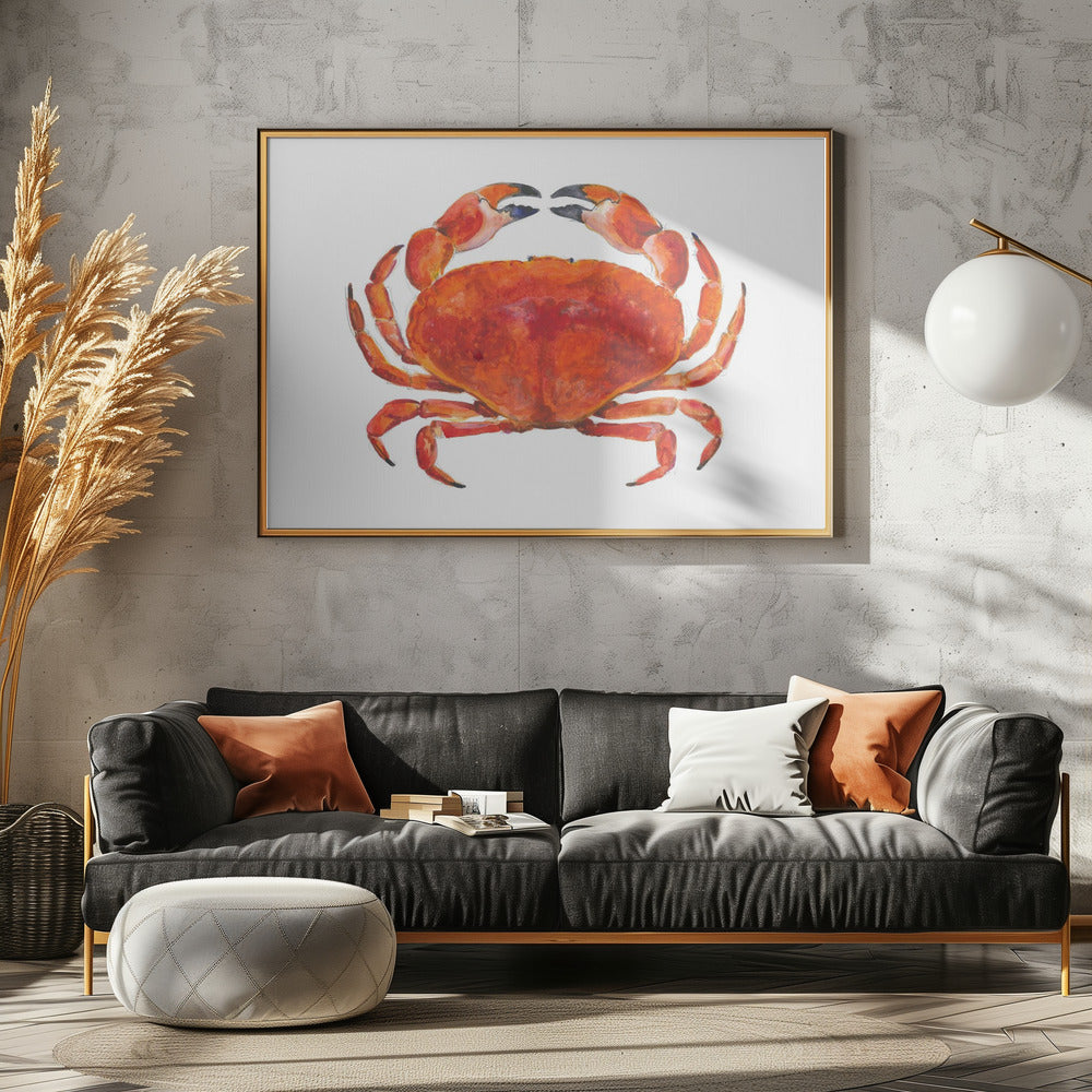 Realistic Red Crab | Canvas