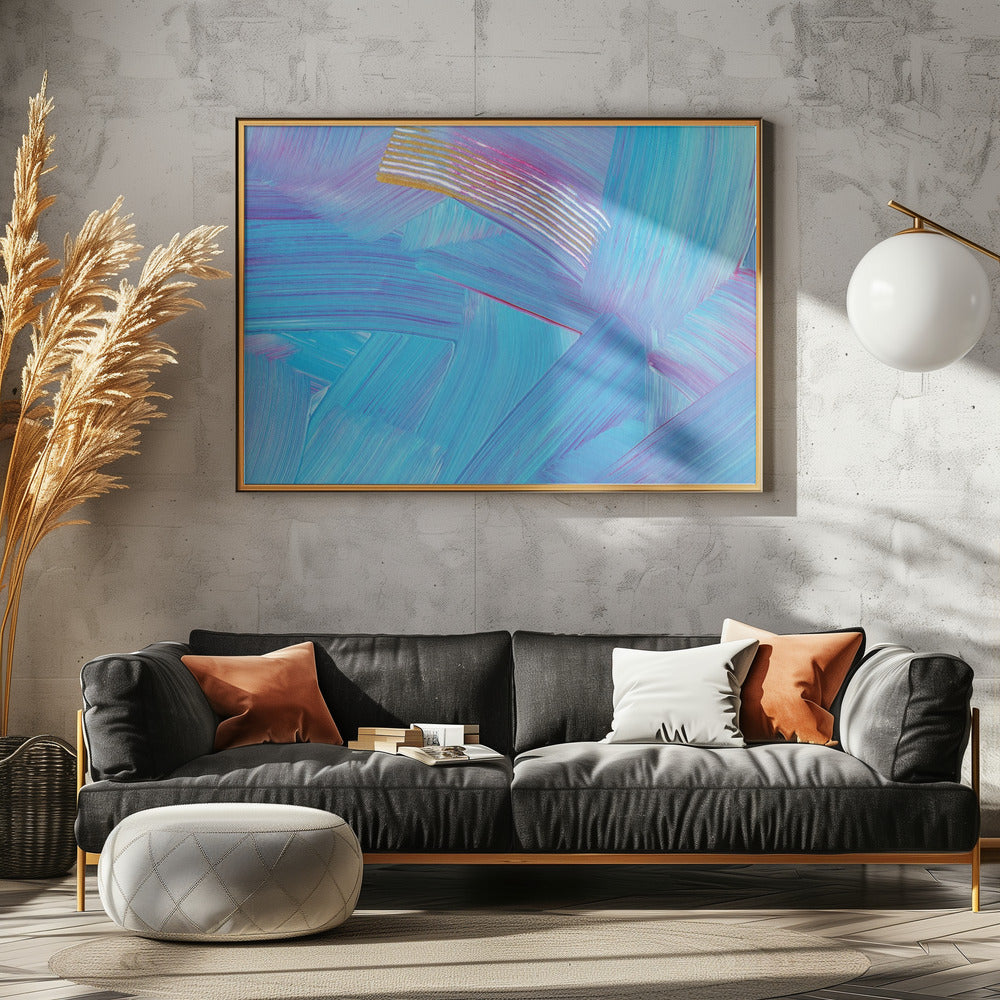 Vibrant Blue Brushstrokes | Canvas