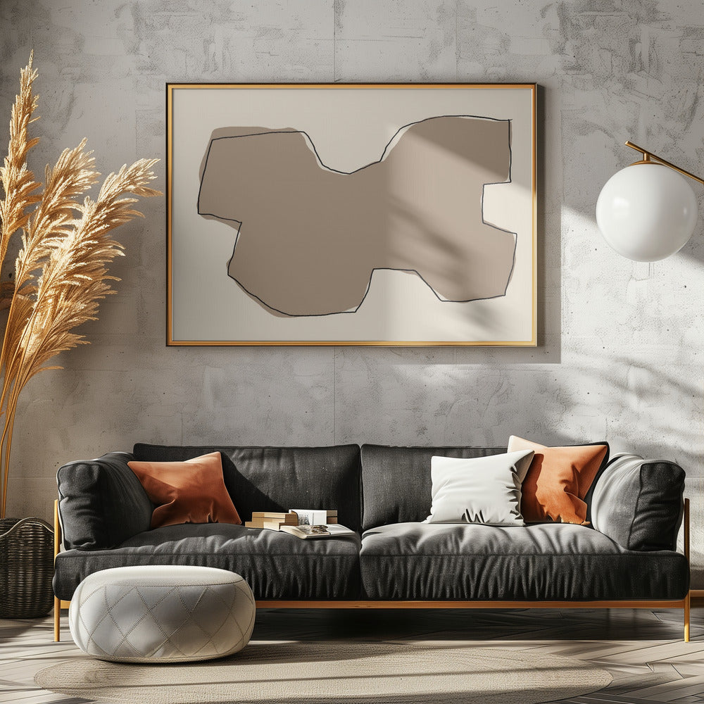 Abstract zandlandschap | Canvas