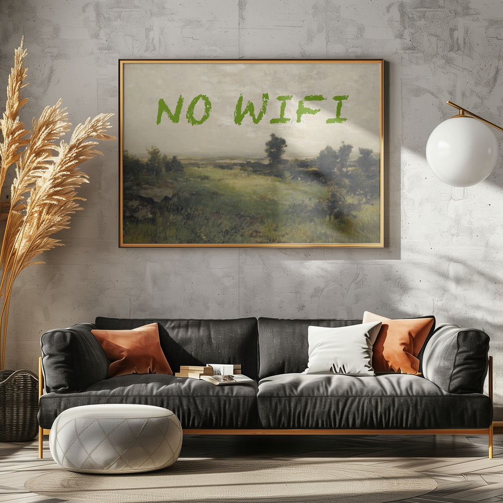 Geen wifi / Olieverfschilderij Landschap | Canvas