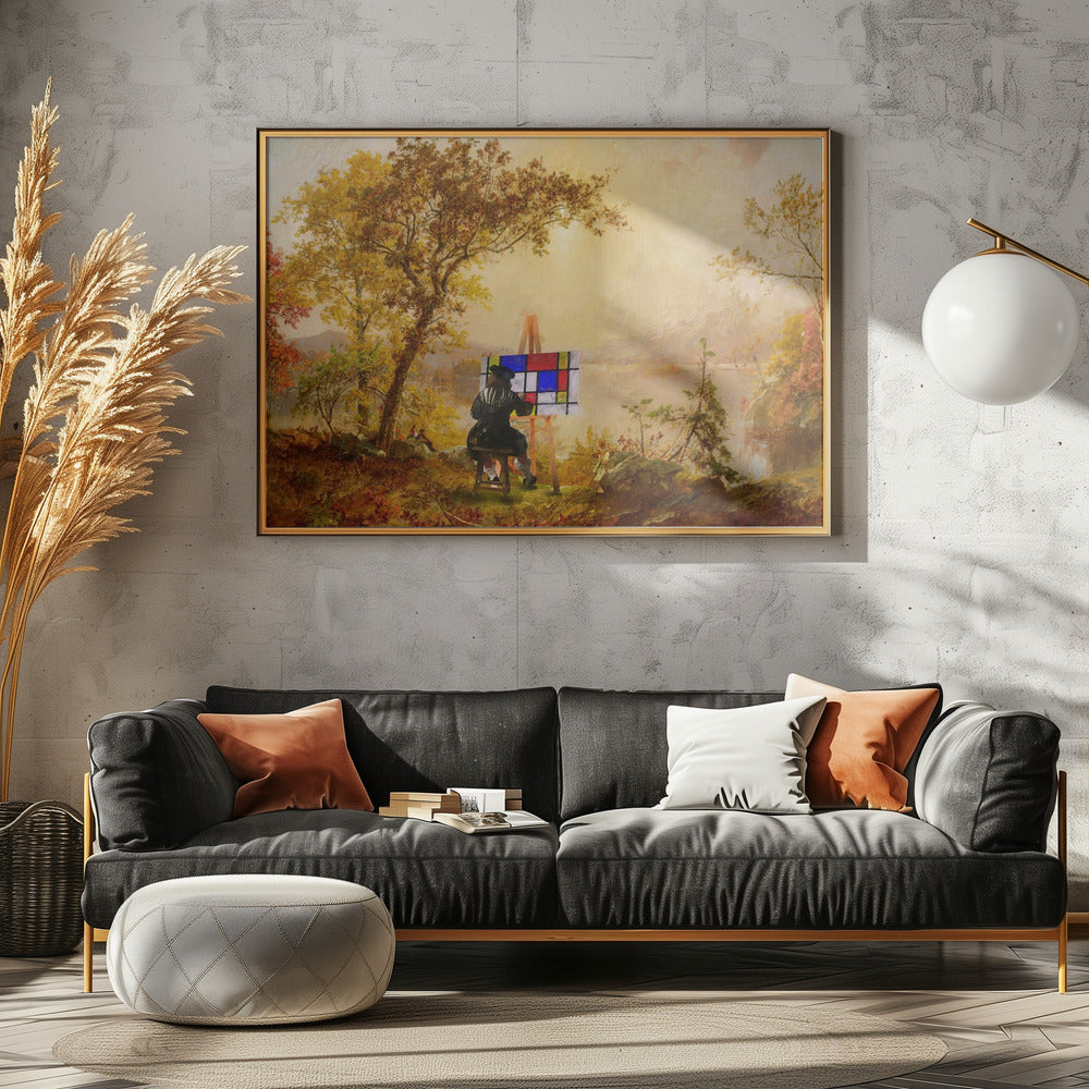 Kubistisch landschap | Canvas