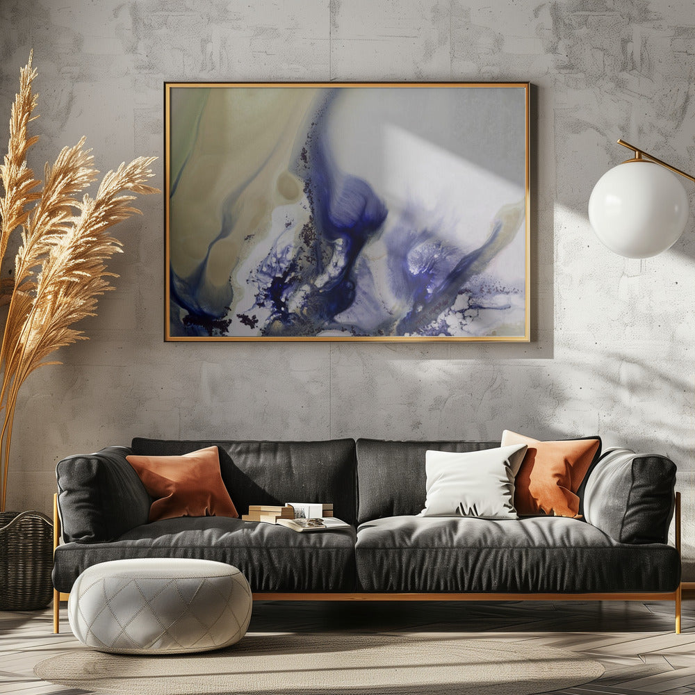 Wervelingen van het waterlandschap. | Poster