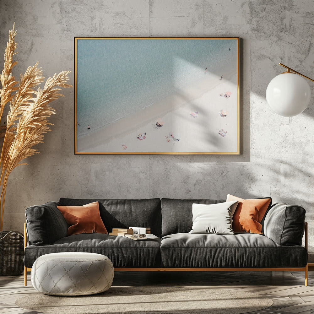 Luchtfoto van het strand | Canvas