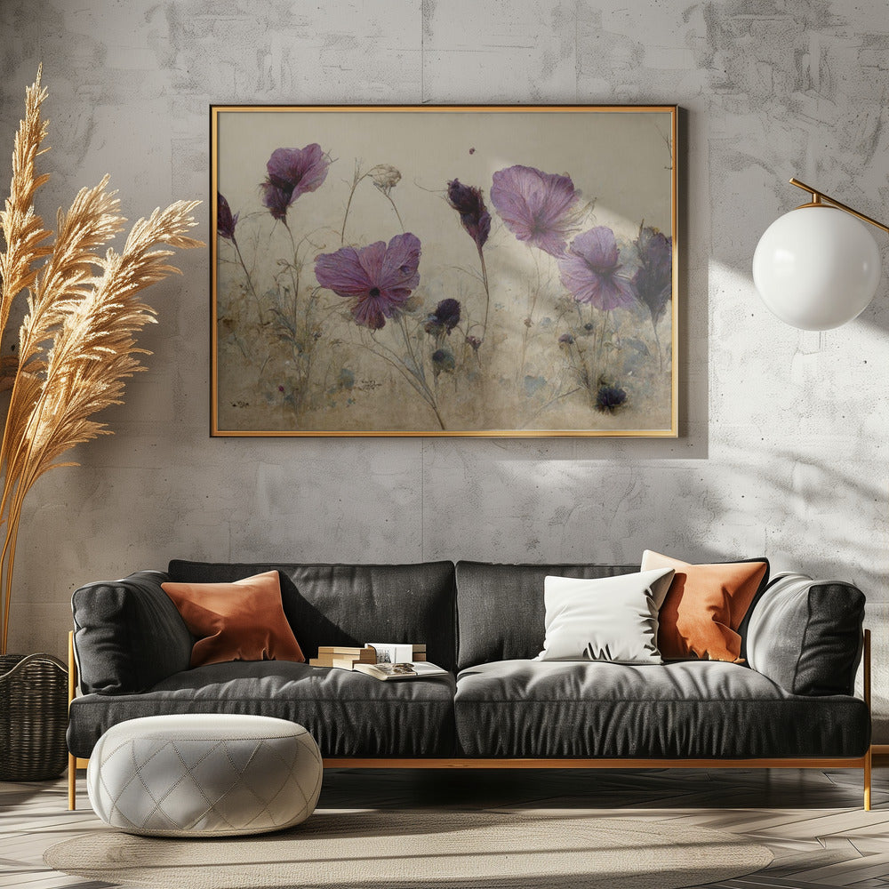 Paarse Bloesem Fluisteringen | Canvas
