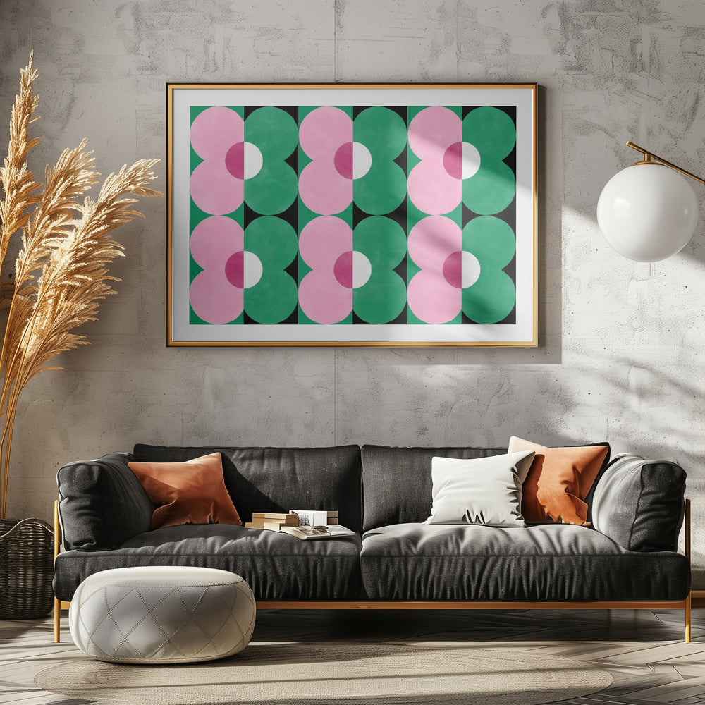 Bloemengeometrievormen | Canvas