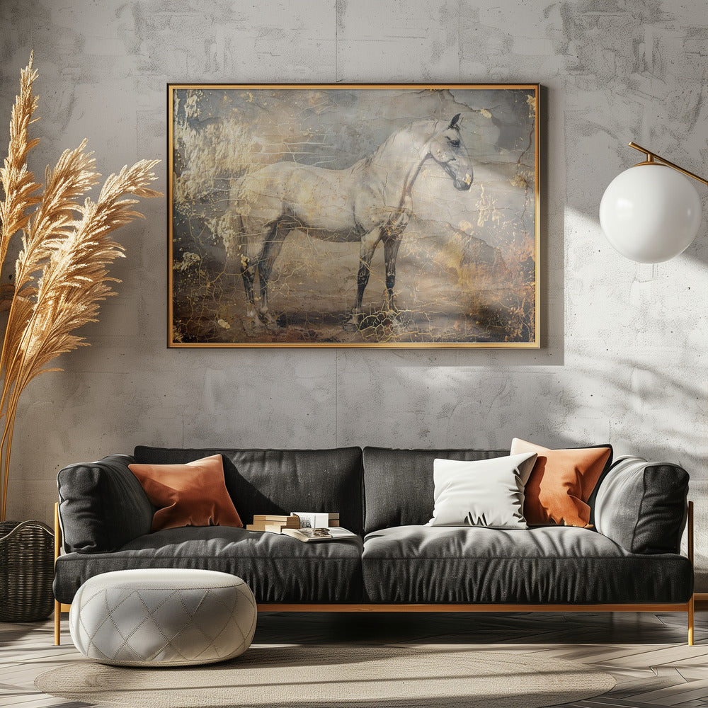 Paard Vintage Kunstillustratie 06 | Poster