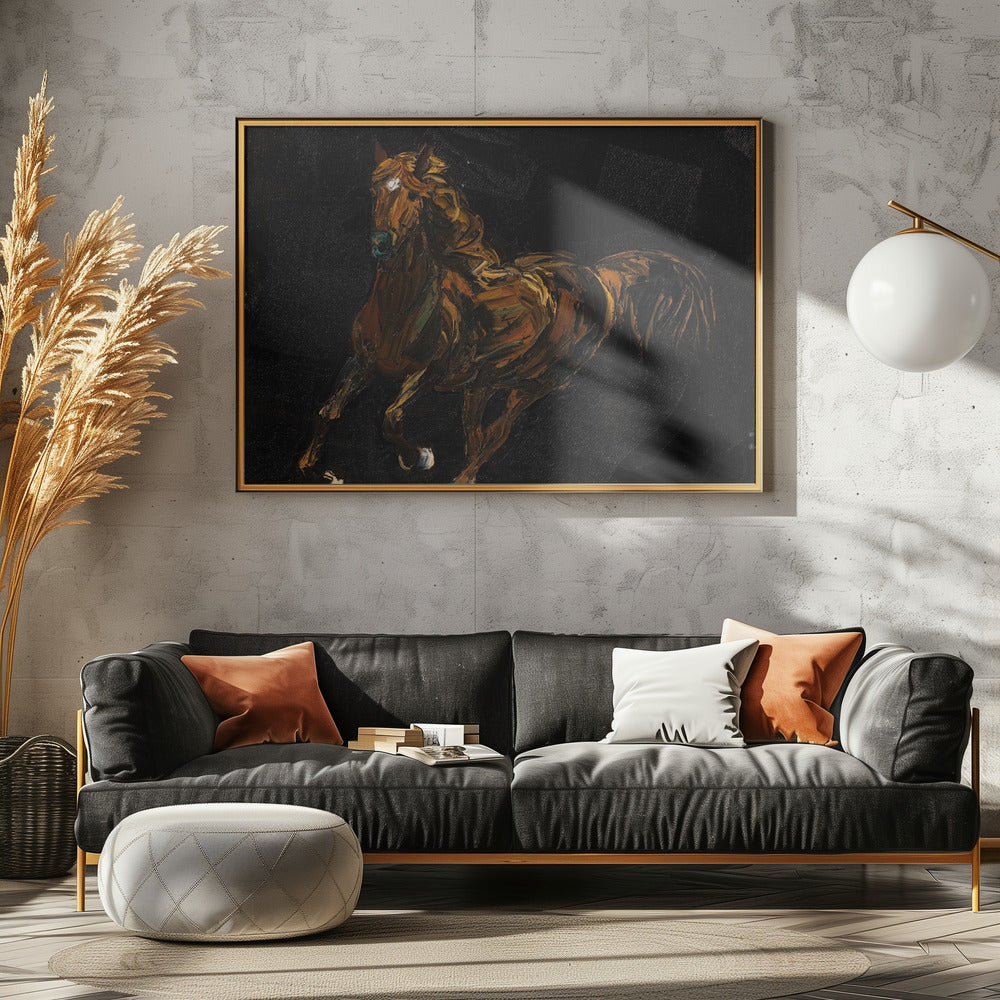 Een bruin paard | Poster