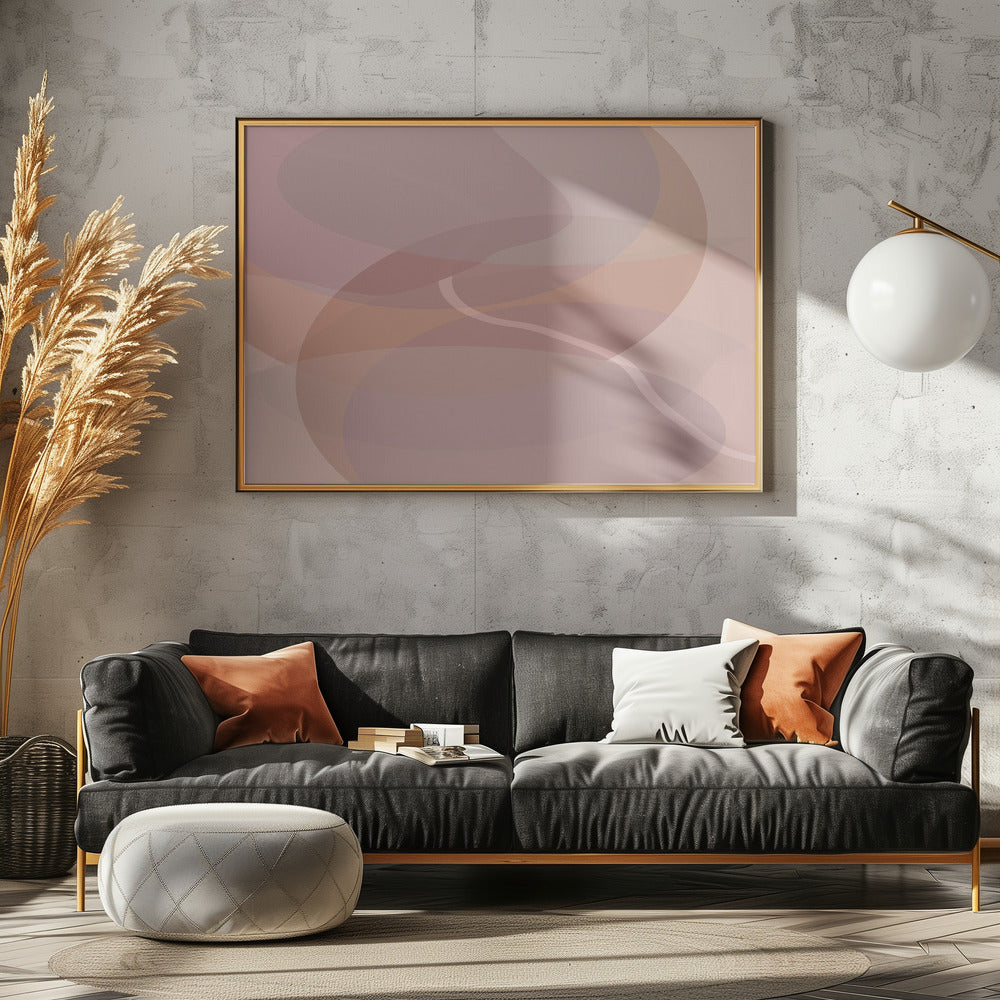 Dusty Rose Vormen 1 | Poster