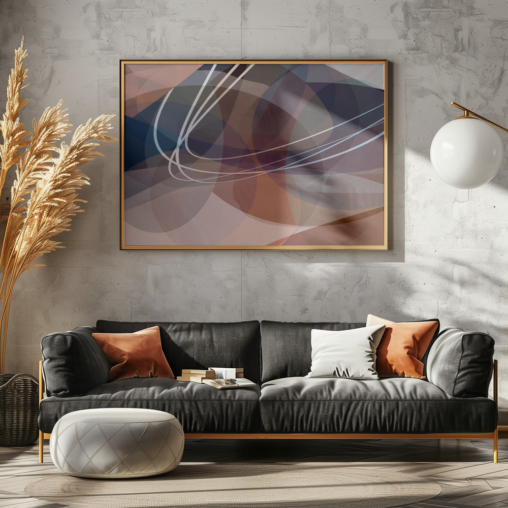 Dusty Rose Vormen 3 | Poster