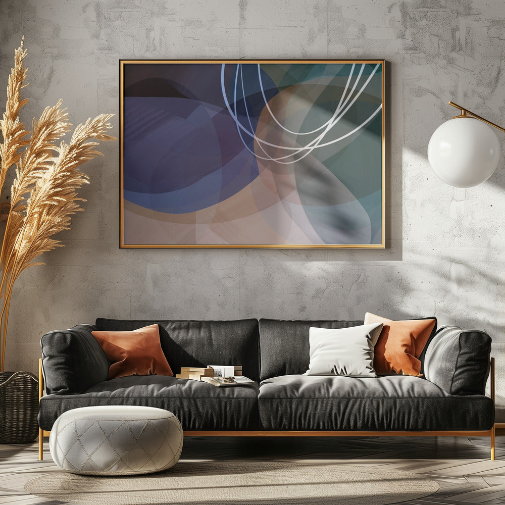 Dusty Rose Vormen 4 | Poster