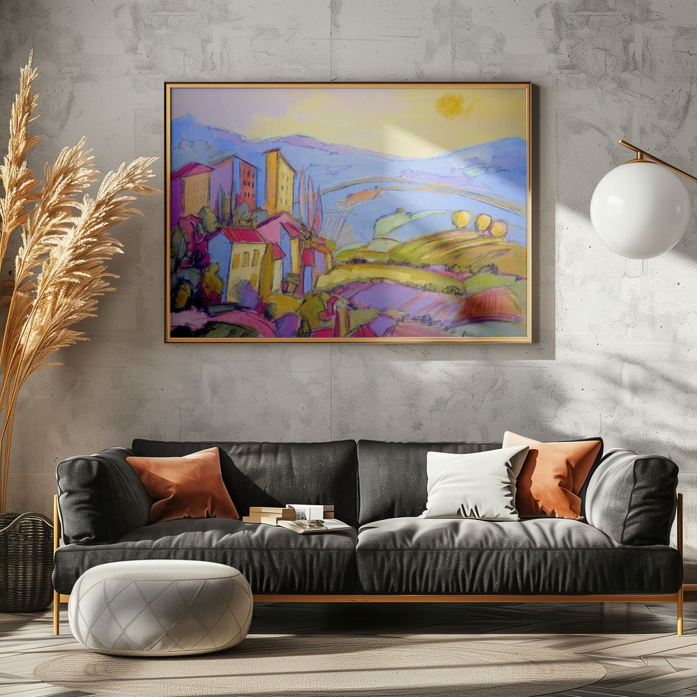 Zonovergoten platteland | Poster