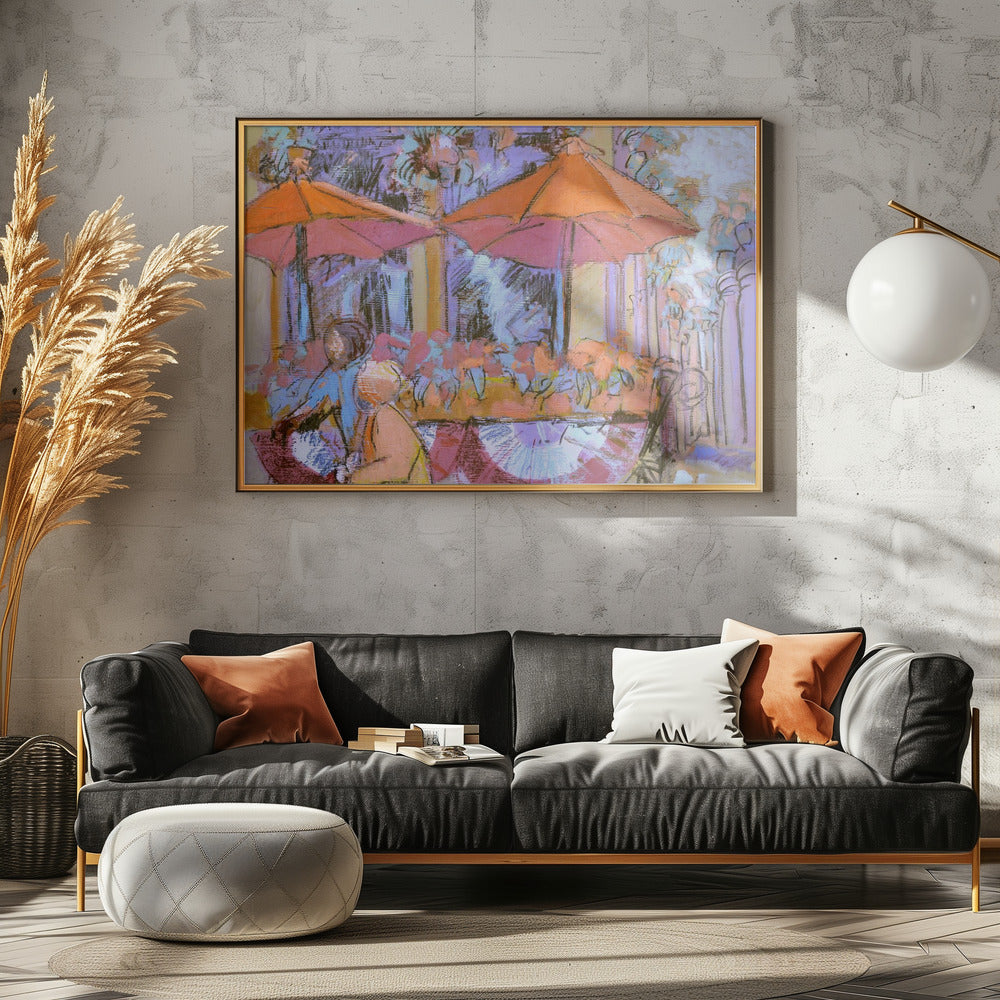 Zonnig Café Moment | Poster