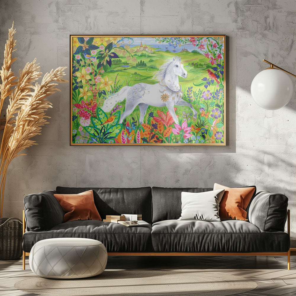 Majestueus wit paard | Canvas