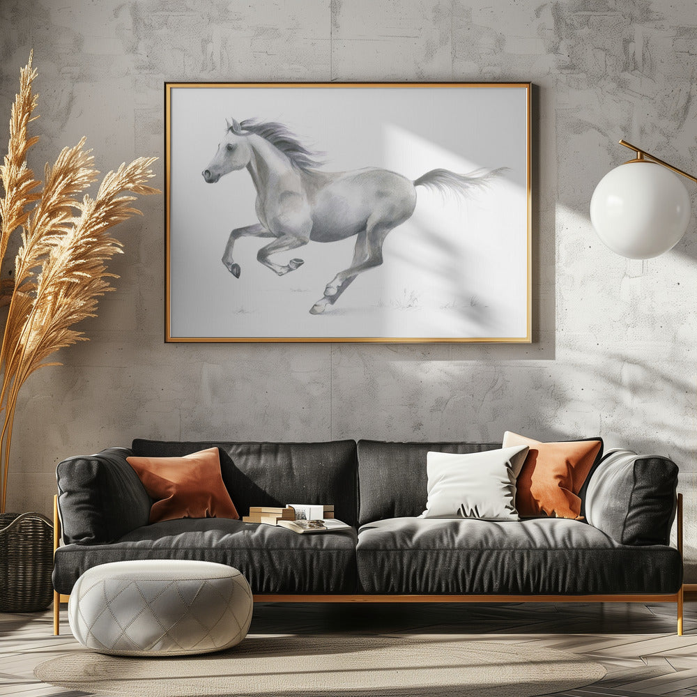 Dynamische gratie van een galopperend paard | Canvas