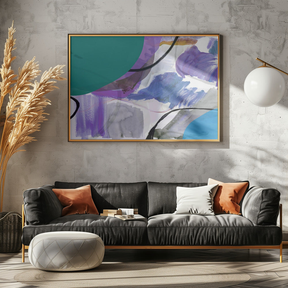 Vloeiende abstracte vormen 1 | Poster
