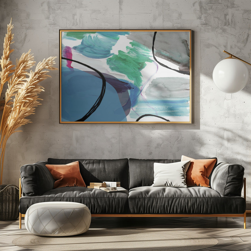 Vloeiende abstracte vormen 2 | Poster