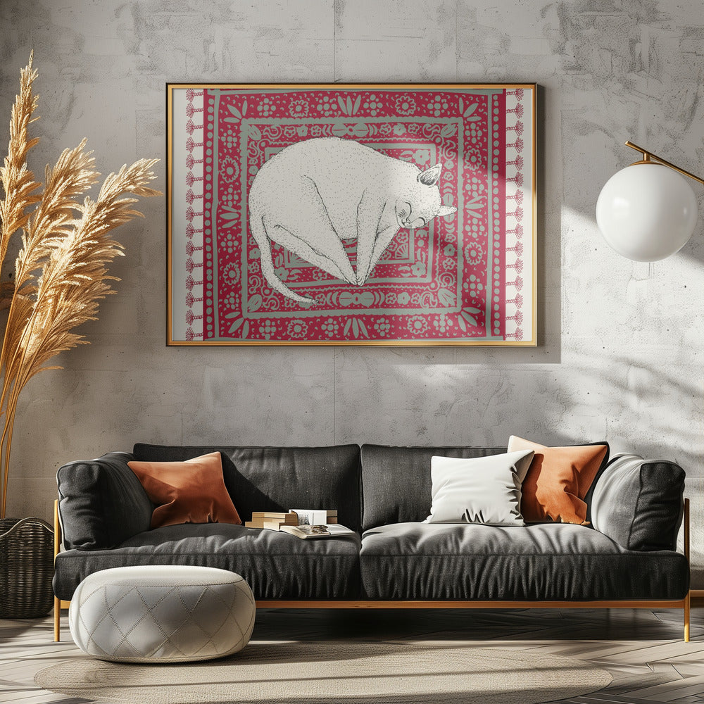 Slapende kat VI | Canvas