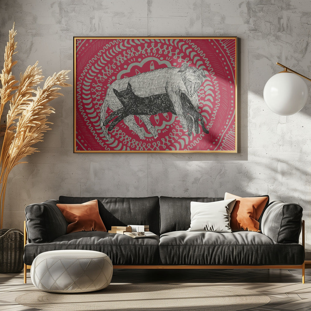 De kat en de hond | Poster