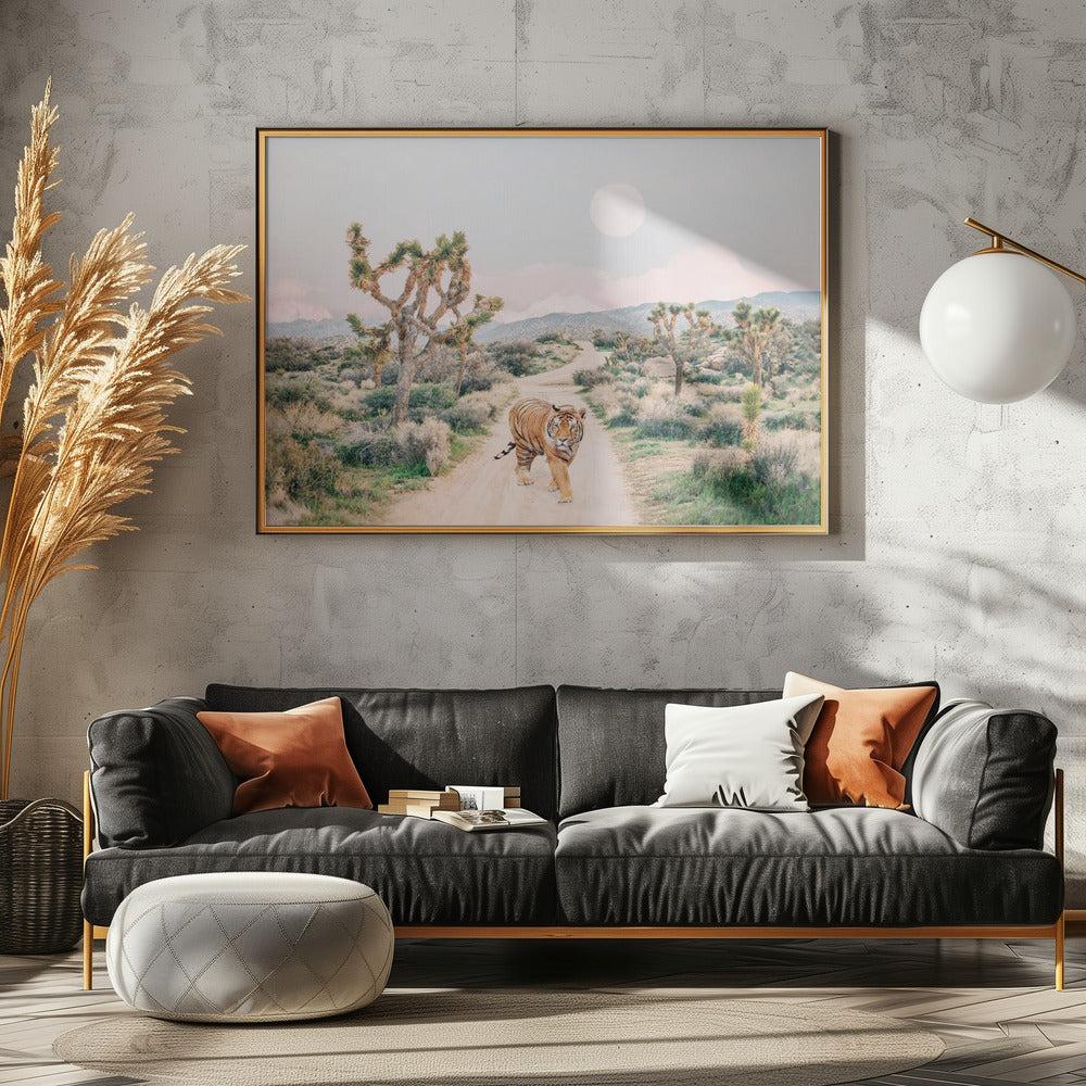 Zwervende tijger | Canvas
