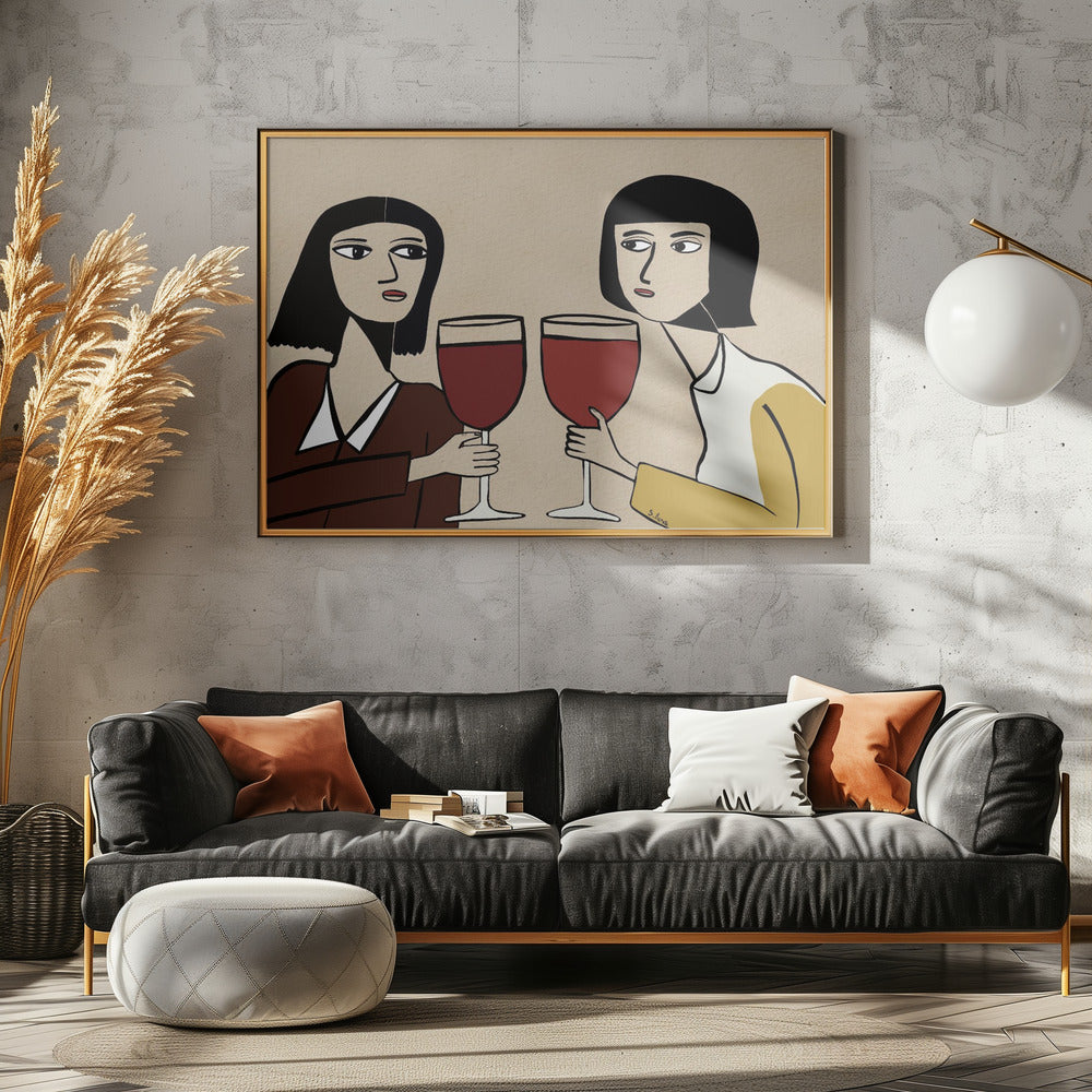 Wijnliefhebbersvrienden | Canvas
