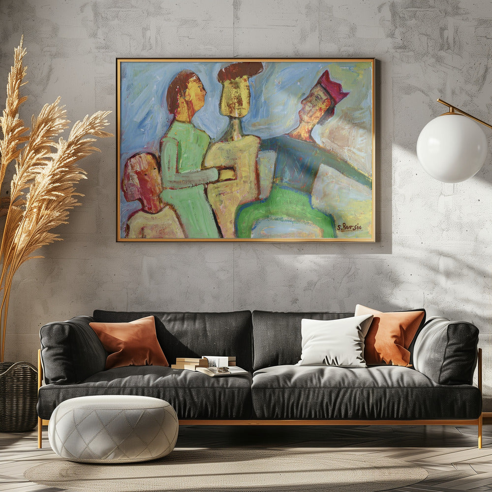 De aardige vrienden. | Canvas
