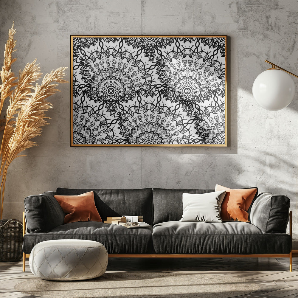 Abstract Mandala Line Art | Canvas