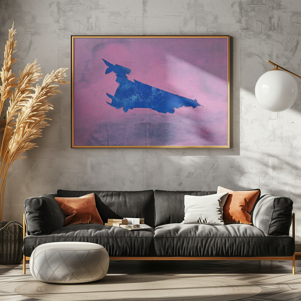 UAP, Blue, Cloudy Pink Sky | Poster