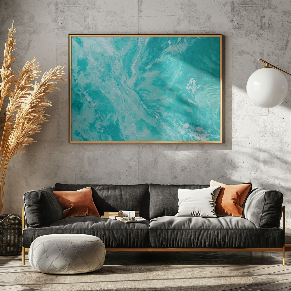 Vloeiende beweging in aquatinten | Poster