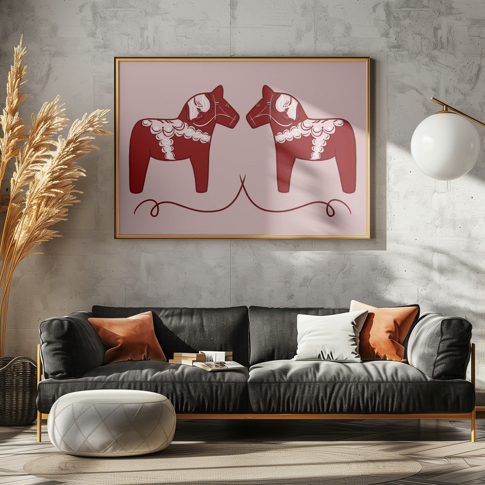 Noordse Paarden Tweelingen | Poster