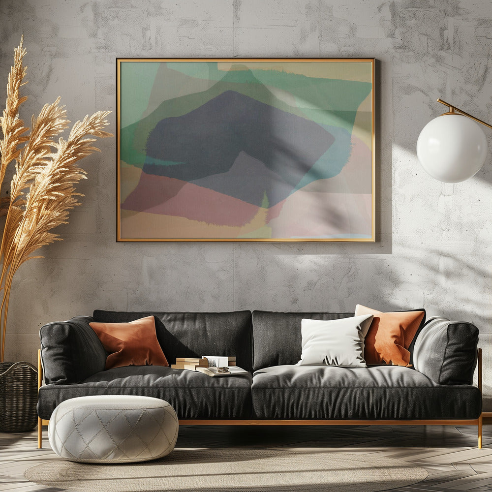 Abstract gedompeld landschap 6 | Canvas