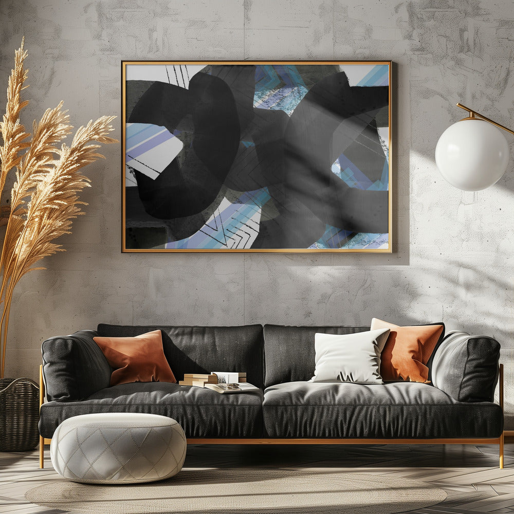 Zwarte textuurbijeenkomst 5 | Canvas
