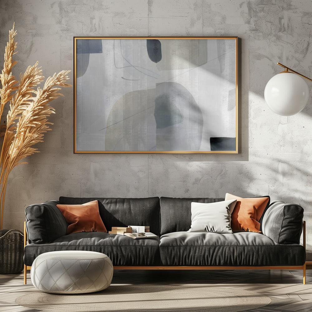 Zachte abstracte vormen 1 | Canvas