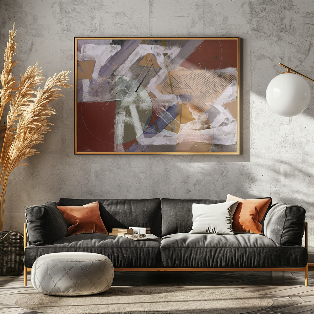 Abstracte cirkels en texturen 1 | Poster