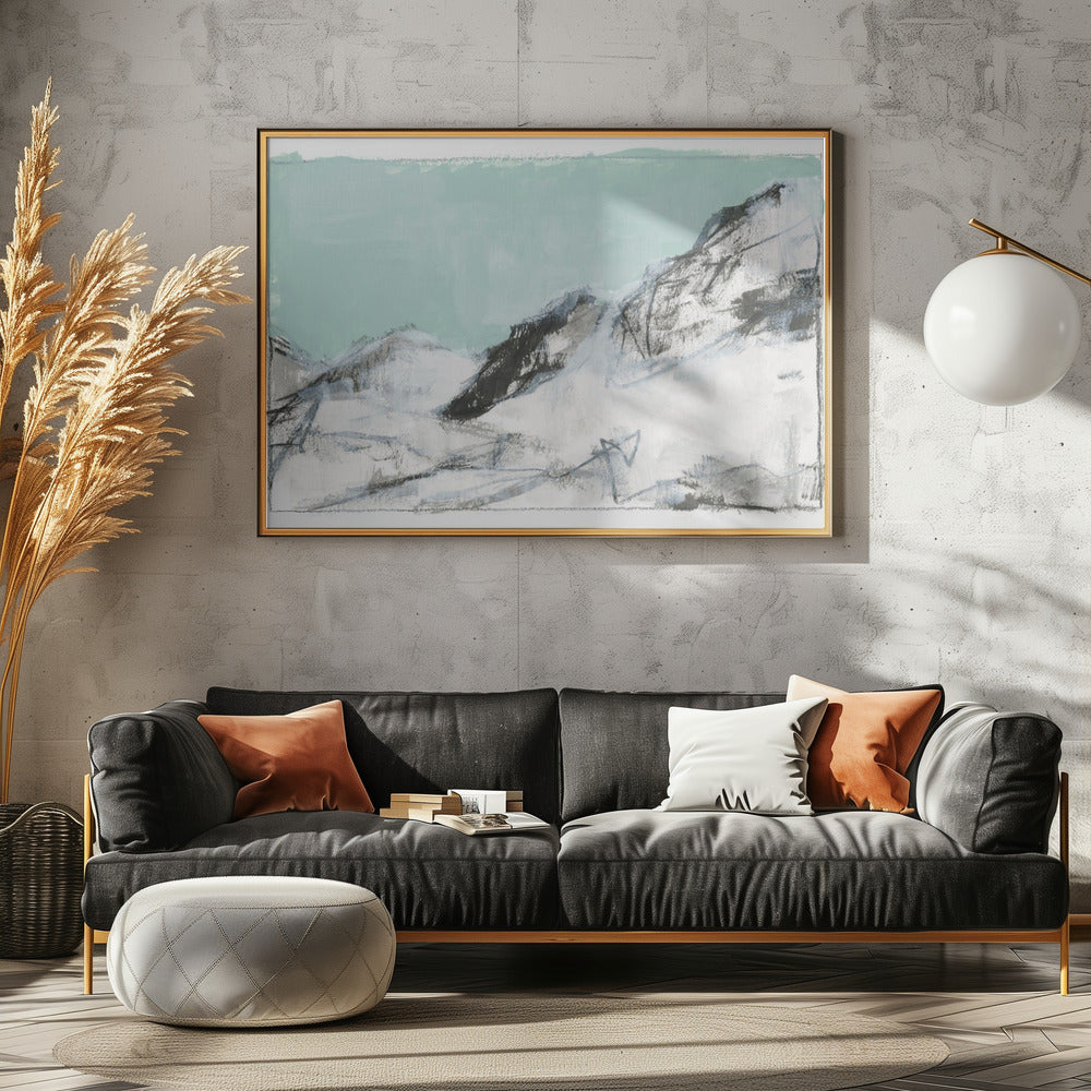 Witte Bergen Print No1 | Poster
