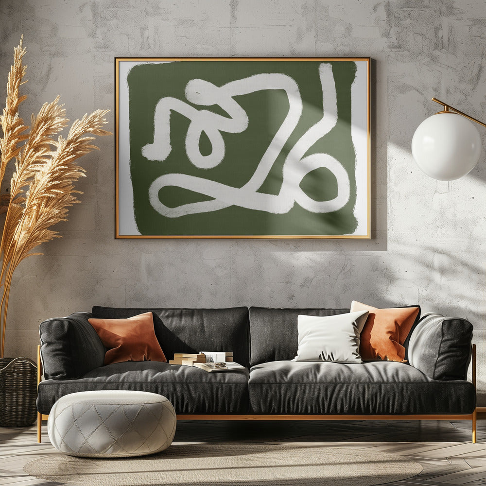 Groen abstract 4 | Canvas