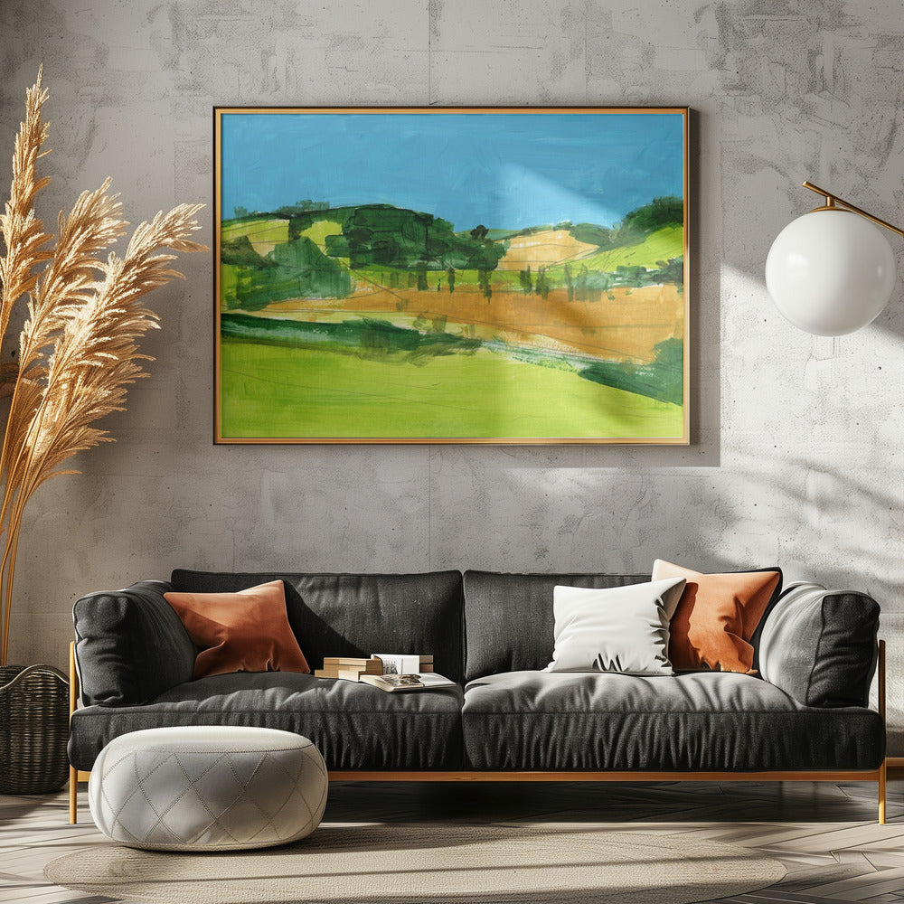 Landschap op het platteland 1 | Poster