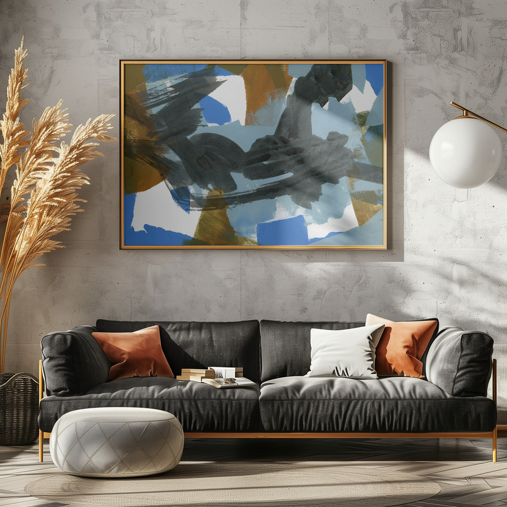 Abstracte Blauwe Dans Nr. 1 | Canvas