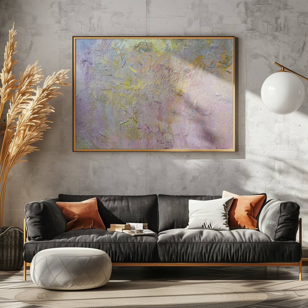 Goud en roze abstract | Poster
